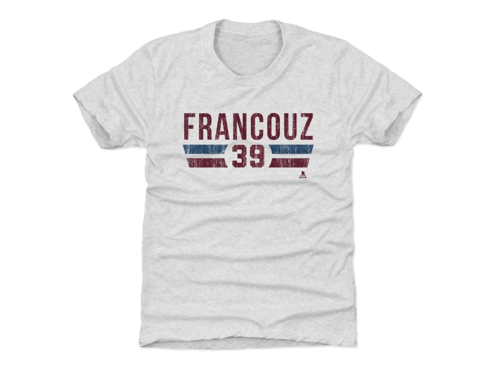 Detské tričko Colorado Avalanche Pavel Francouz #39 Colorado Font Ash