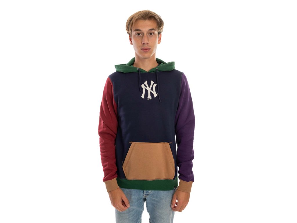 Pánska Mikina New York Yankees Color Block 47 DUNLOE Hood