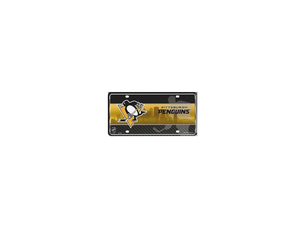 Cedule Pittsburgh Penguins NHL Metal License Plate Auto Tag