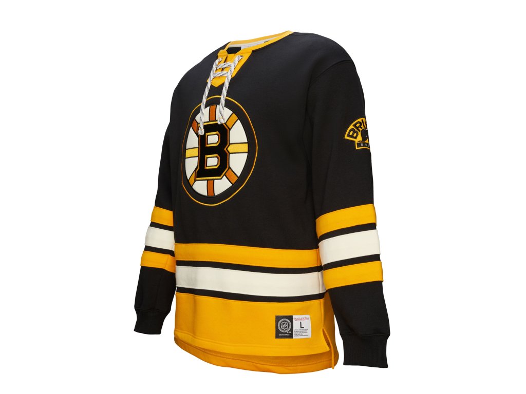 Pánská mikina Boston Bruins NHL Heritage Lace-Up Crew Vintage Logo