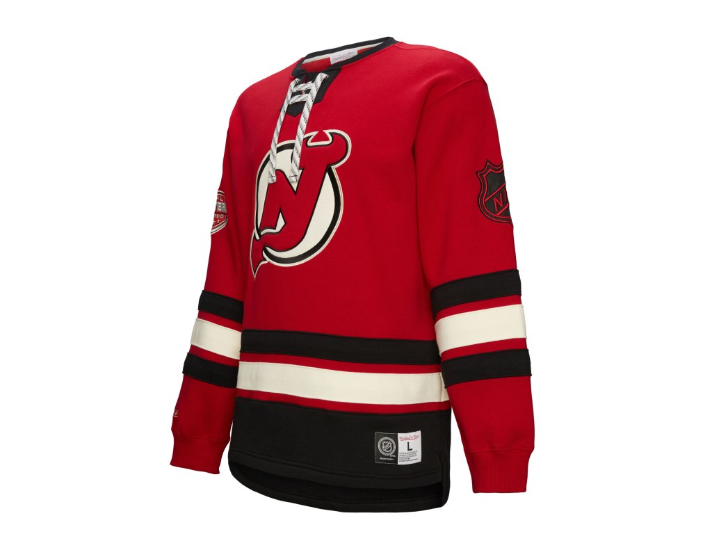 Pánska Mikina New Jersey Devils Heritage Lace-Up Crew Vintage Logo