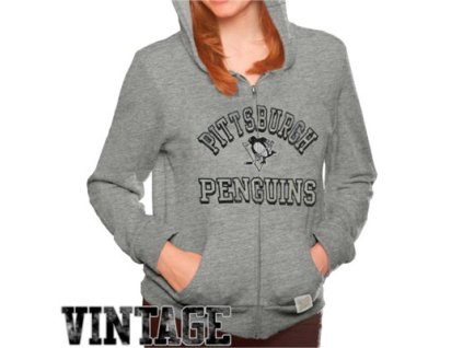 Dámská mikina Pittsburgh Penguins NHL Tri-Blend Full Zip