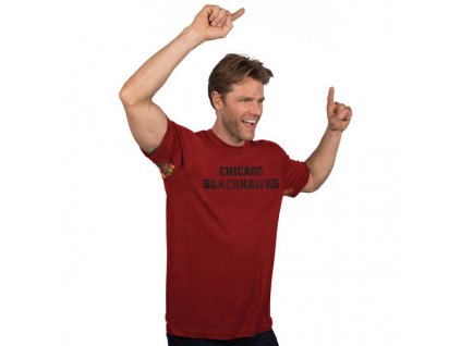 Pánské tričko Chicago Blackhawks NHL Hands High Tri-Blend