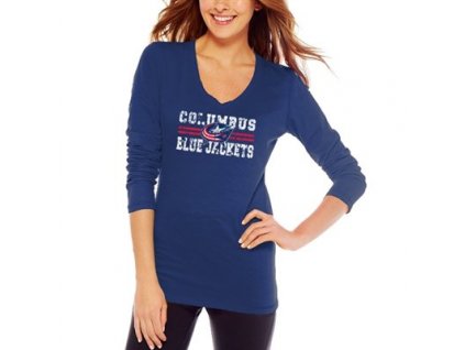 Dámské tričko Columbus Blue Jackets NHL Distressed Lines Slub