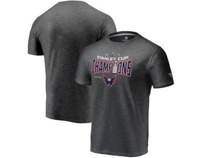 Pánské tričko Washington Capitals NHL 2018 Stanley Cup Champions Locker Room Appeal Play Charcoal