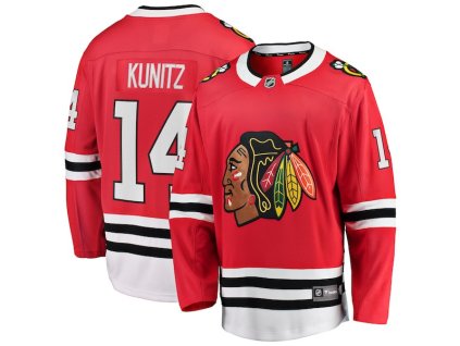Pánský dres #14 Chris Kunitz Chicago Blackhawks NHL Breakaway Home Jersey