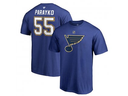 Tričko #55 Colton Parayko St. Louis Blues Stack Logo Name & Number