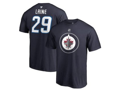 Pánské tričko #29 Patrik Laine Winnipeg Jets NHL Stack Logo Name & Number