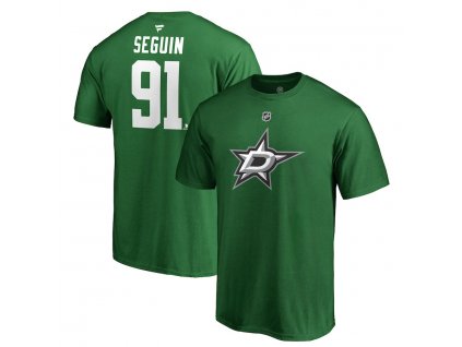 Pánské tričko #91 Tyler Seguin Dallas Stars NHL Stack Logo Name & Number
