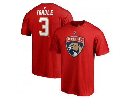Pánské tričko #3 Keith Yandle Florida Panthers NHL Stack Logo Name & Number