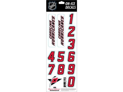 Samolepky na helmu Carolina Hurricanes NHL Decals White Retro