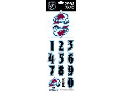 Samolepky na helmu Colorado Avalanche NHL Decals