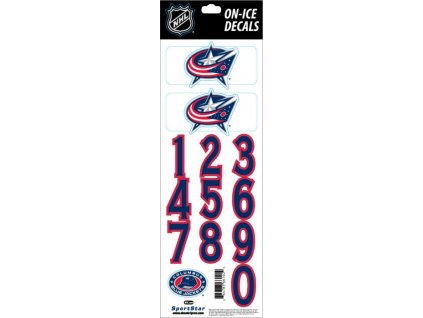 Samolepky na helmu Columbus Blue Jackets NHL Decals