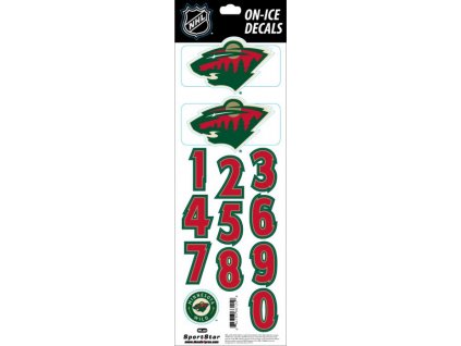 Samolepky na helmu Minnesota Wild NHL Decals White Retro