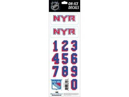 Samolepky na helmu New York Rangers NHL Decals