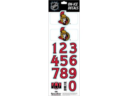 Samolepky na helmu Ottawa Senators NHL Decals
