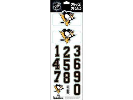 Samolepky na prilbu Pittsburgh Penguins Decals