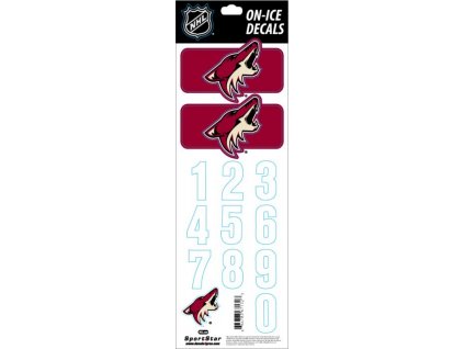 Samolepky na helmu Arizona Coyotes NHL Decals Red