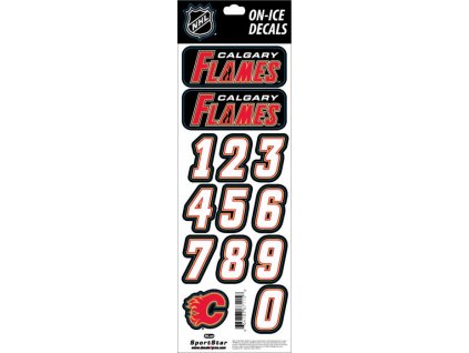 Samolepky na helmu Calgary Flames NHL Decals Black