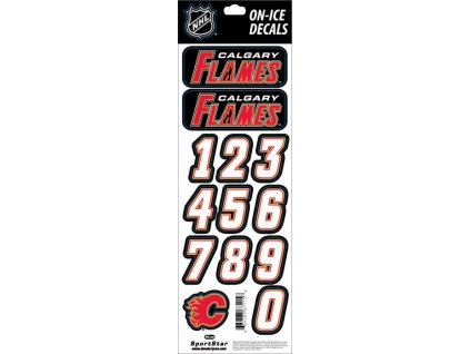 Samolepky na prilbu Calgary Flames Decals Black