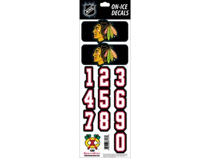 Samolepky na helmu Chicago Blackhawks NHL Decals Black