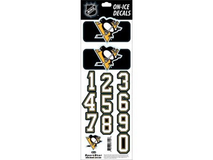 Samolepky na prilbu Pittsburgh Penguins Decals Black