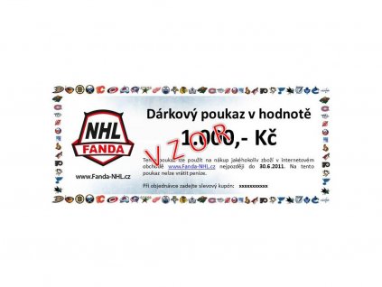 Darčeková poukážka Fanda-NHL.sk