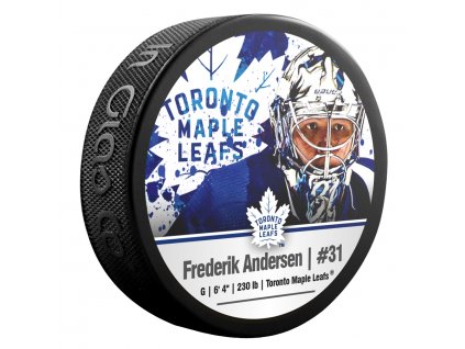 Puk Toronto Maple Leafs NHL Frederik Andersen #31 NHLPA