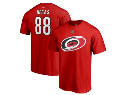 Pánské tričko Martin Nečas #88 Carolina Hurricanes NHL Stack Logo Name & Number