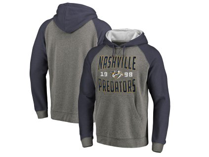 Pánská mikina Nashville Predators NHL Timeless Collection Antique Stack Tri-Blend Raglan