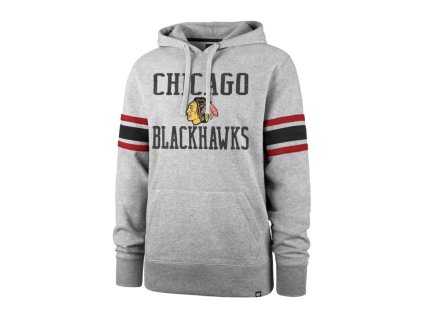 Pánská mikina Chicago Blackhawks NHL Double Block ’47 Sleeve Stripe Hood