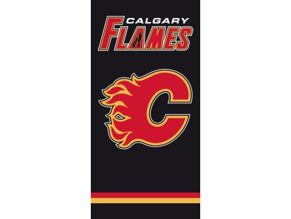 Plážová osuška Calgary Flames NHL Black
