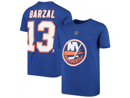 Dětské tričko Mathew Barzal #13 New York Islanders NHL Player Name & Number T-Shirt - Royal
