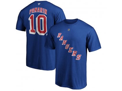 Pánské tričko Artemi Panarin #10 New York Rangers NHL Name & Number T-Shirt - Royal