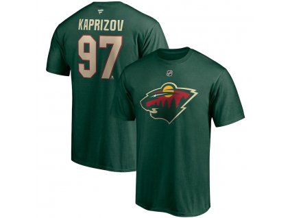 Pánské tričko Kirill Kaprizov #97 Minnesota Wild NHL Authentic Stack Name & Number
