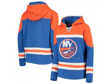 Detská Mikina New York Islanders Asset Lace-Up Pullover Hoodie (Veľkosť Dětské XL (13 - 15 let))