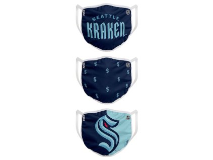 Roušky Seattle Kraken NHL FOCO - set 3 kusy EU