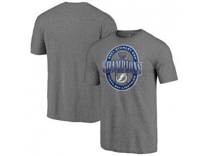 Pánské tričko Tampa Bay Lightning 2021 Stanley Cup Champions Heroic Sides Tri-Blend (Veľkosť XXXL)