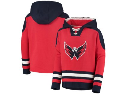 Dětská mikina Washington Capitals NHL Ageless Must-Have Lace-Up Pullover Hoodie - Red