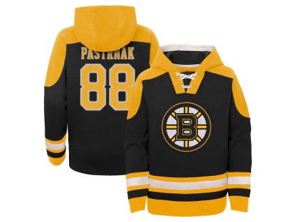 Dětská mikina David Pastrňák #88 Boston Bruins NHL Ageless Must-Have V-Neck Name & Number Pullover Hoodie - Black