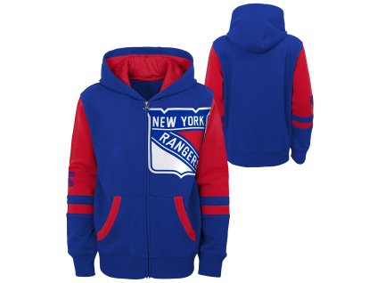 Detská mikina New York Rangers Faceoff Colorblocked Fleece Full-Zip