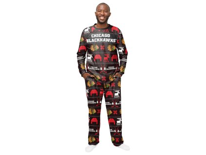 Pánské pyžamo Chicago Blackhawks NHL Ugly Holiday Pajamas
