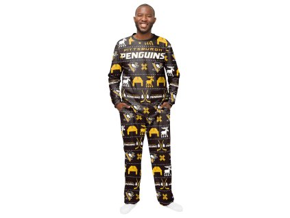 Pánske pyžamo Pittsburgh Penguins Ugly Holiday Pajamas NHL
