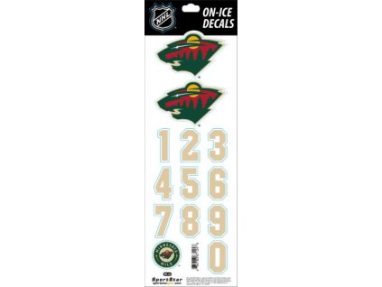 Samolepky na Helmu Minnesota Wild NHL Decals Cream