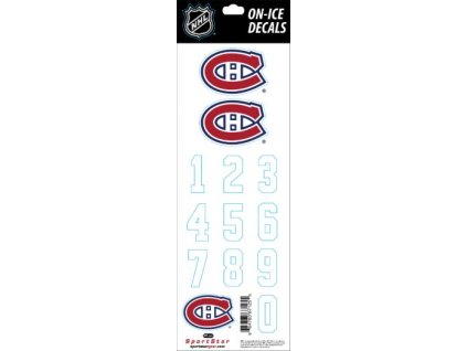 Samolepky na Helmu Montreal Canadiens NHL Decals White