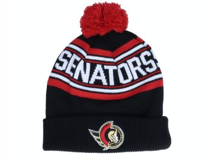 Dětská zimní čepice Ottawa Senators NHL Wordmark Cuffed Pom
