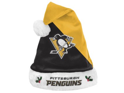 Pánská zimní čepice Pittsburgh Penguins NHL FOCO Colorblock Santa Hat