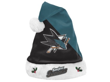 Pánská zimní čepice San Jose Sharks NHL FOCO Colorblock Santa Hat
