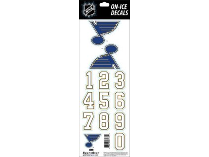 Samolepky na Helmu St. Louis Blues Decals White