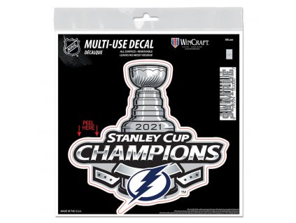 85524 samolepka tampa bay lightning 2021 stanley cup champions 6 x 6 repositionable decal